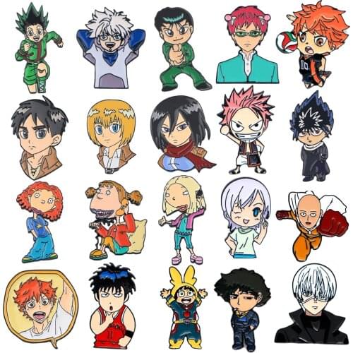 DZ1295 Wholesale Japanese Anime Icons Enamel Pin Attack of the Titans Badges Brooch Accessories for Jewelry Friends Gifts 1