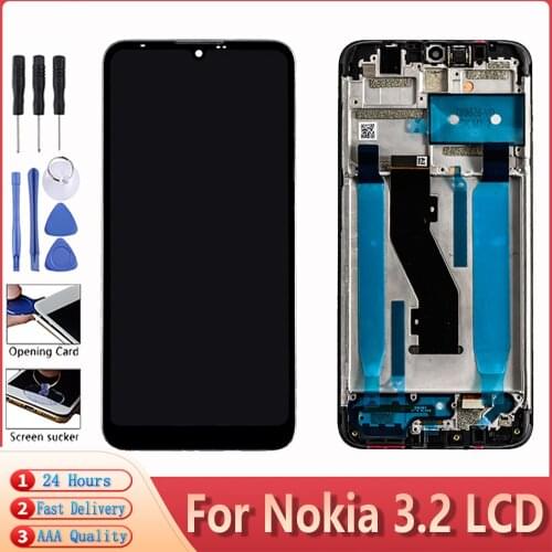 6.2" Original OEM For Nokia 3.2 LCD TA-1159 TA-1156 TA-1164 LCD Display Touch Screen Digitizer Assembly Replacement Free Tools