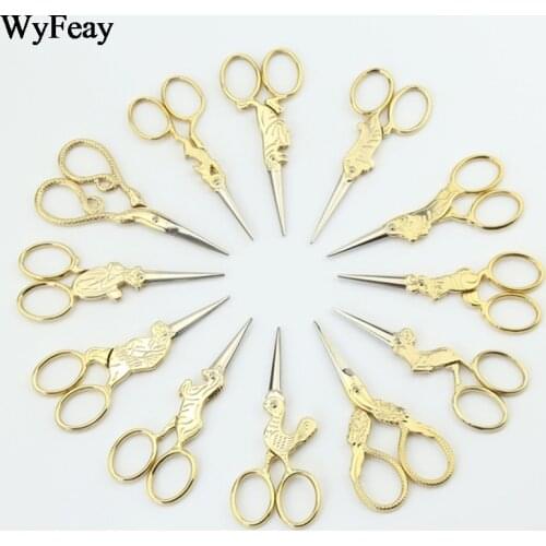 Zodiac Cross Stitch Retro Classic Vintage Scissors Antique Goods for Needlework Sewing Embroidery Tailor Scissor Thread Fabric