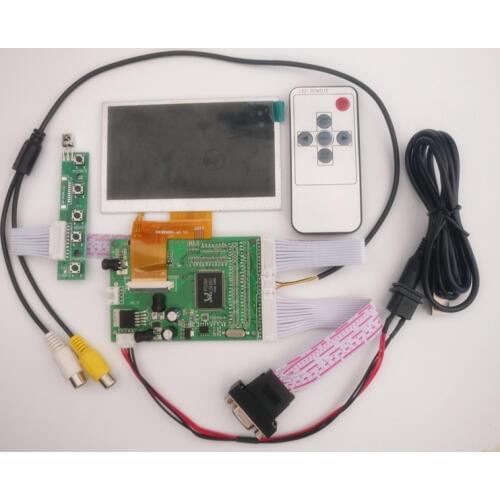 4.3 inch 480*272 LCD screen Controller Display with VGA 2AV Driver board Monitor