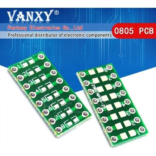 10pcs 0805 0603 0402 to DIP PCB Transfer Board DIP Pin Board Pitch Adapter keysets