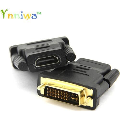 10pcs/lot HOT DVI 24+5 Male to HDMI-compatible Female Converter HDMI-compatible to DVI adapter Support 1080P for HDTV LCD