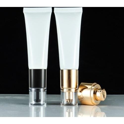 100pcs 30g cosmetic vacuum pump head Lotion soft tube bottle hose Liquid foundation Cleansing cream tubes