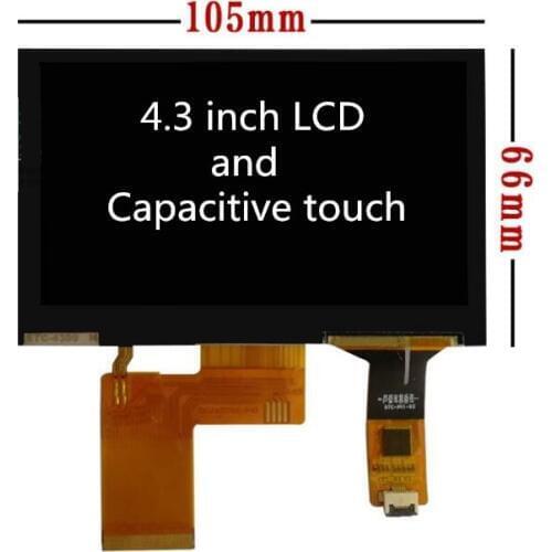 4.3 5.0 inch TFT LCD screen display Capacitive Resistive Touch panel 40PIN 480(RGB)*272 Reversing drive high brightness