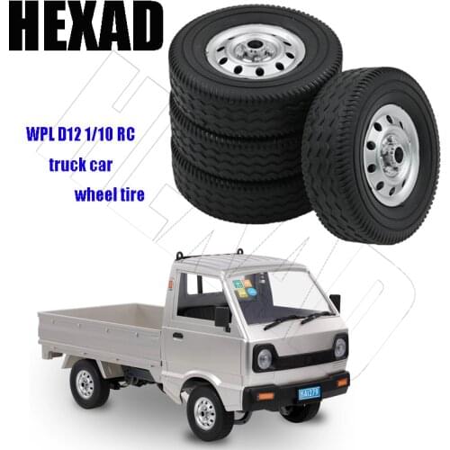 4Pcs Wheel Tire Tyre for WPL D12 1/10 RC Truck Car DIY Upgrade Spare Parts Accessories