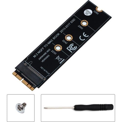 M.2 Adapter M.2 NGFF PCIe AHCI SSD Adapter for MACBOOK Air 2013 2014 2015 2017 A1466 Pro A1398 A1502 A1419 for Apple SSD Adapter