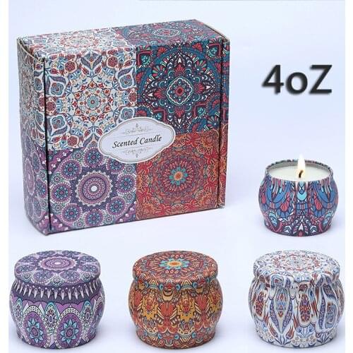 Vegetable Oil Scented Candles Holiday Fragrance Gift Scented Candles Four-piece Set
