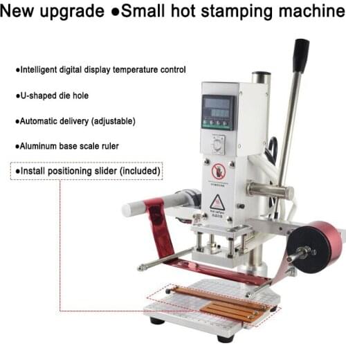 Automatic Hot Foil Stamping Machine Manual Digital PVC Card Book Leather Paper Wood Custom Embossing Heat Press Machine