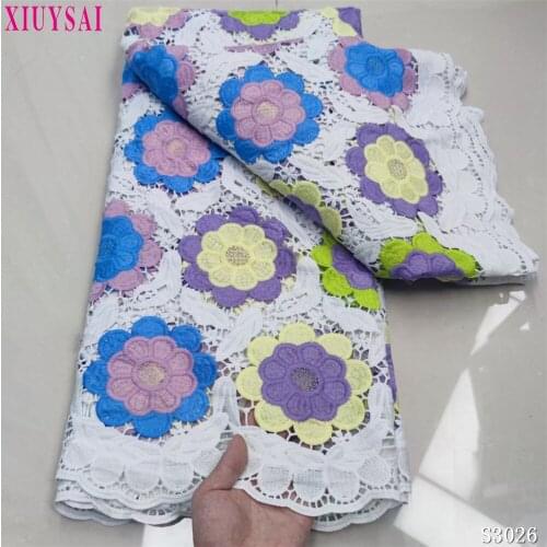 White African Cord Lace Fabric With Stones Eyelet Holes Water Soluble Lace Dry Lace Fabric Nigerian Lace Fabric SL1129