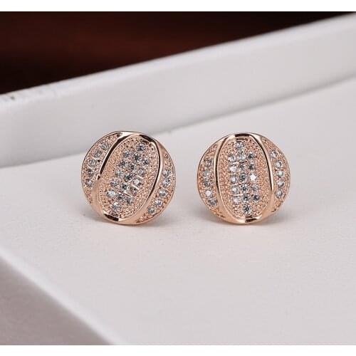 DE229 Fashion Creative Delicacy 4A Zircon Geometry Ear Stud GIRLS Gift Party Banquet WOMENS Jewelry Earrings 2021