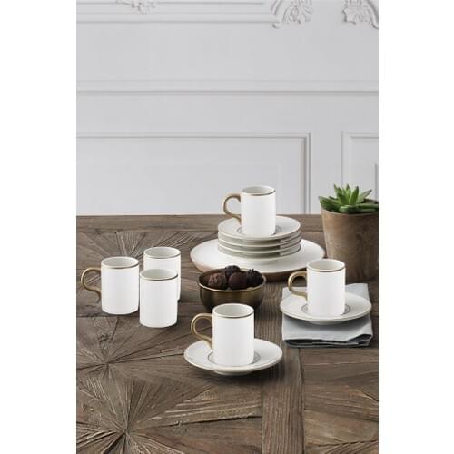 Porcelain 12 Piece Bone Athens Luxury 2021 Turkish Coffee Set