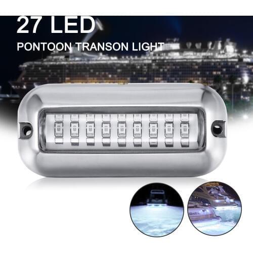 IP68 50W Boat Lamp 12V 27LED Lure Bait Night Fishing Finder Lamp Light Shads Fishing LED Boat Fishing Deep Drop Underwater Light