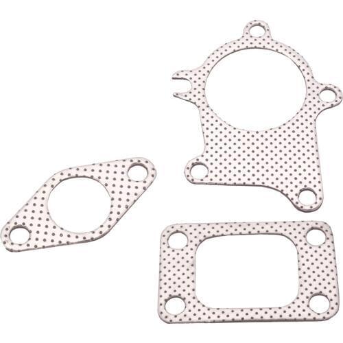 T3/T4 Turbo 5 Bolt Turbocharger Downpipe Gasket Combo Kit For Universal