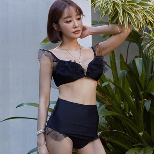 Swimsuit Female Separate Swimwear Bikinis 2020 Girls Swimming Suit Swim Women Two Pieces Korean High Waist Pants Sexy Spandex