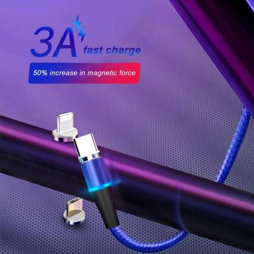 2M 3A Magnetic Cable Quick charge 3.0 Micro USB Charger Type C Fast Charging For iPhone 7 XS Samsung S8 Magnet Phone Cables