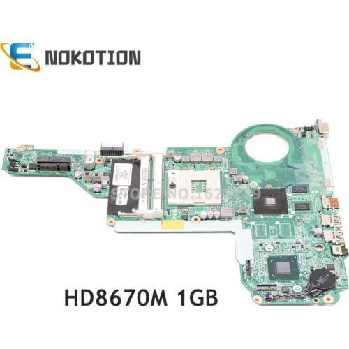NOKOTION 713258-001 713258-501 Laptop motherboard For HP Pavilion 14-E 15-E 15-E028TX DA0R62MB6E0 HM76 HD8670M 1GB Main board