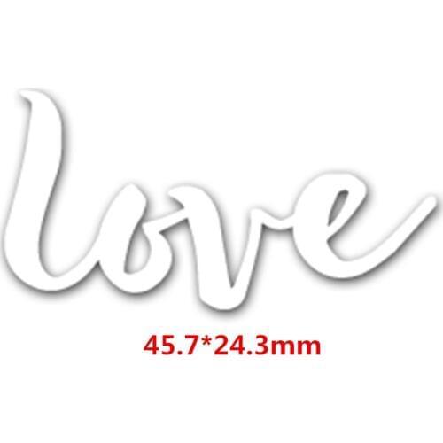 Love Words Metal Cutting Dies DIY Scrapbooking Embossing Paper Cards Making Crafts Supplies New 2019 Diecut