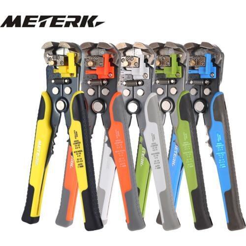 Meterk Cable Wire Stripper Automatic Crimping Tool Peeling Pliers Adjustable Terminal Cutter Wire multitool Crimper