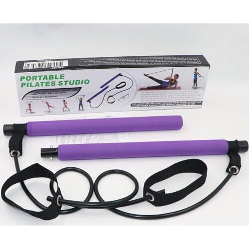 Multifunctional Yoga Pilates with Box Bar Equipment Fitness Pedal Leg Tension Band Bar Pull Rope Training Resistance Band