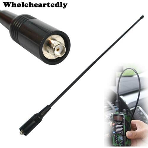 NA-771 144/430MHZ VHF/UHF Radio SMA-F SMA Female Dual Band Walkie-Talkie Soft Gain Antenna for Baofeng UV-5R BF-888S for Kenwood