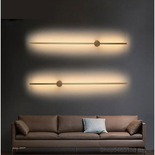 Nordic Minimalist Strip Wall Lamp Living Room Bedroom Bedside Modern Led Line Wall Sconce Light Fixtures Wall Lighting Home Deco