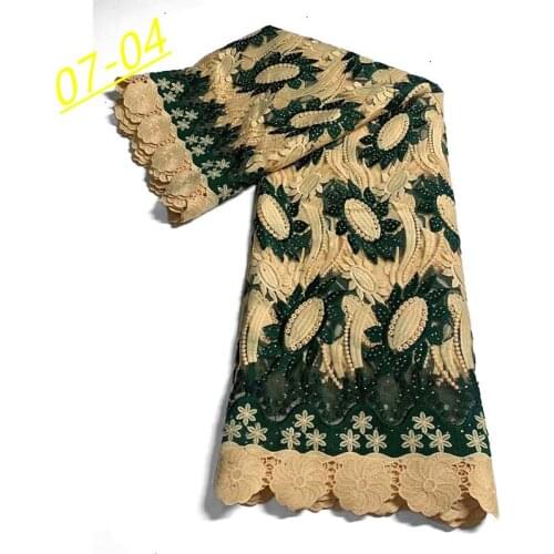 Nigerian Guipure Cord Lace Fabric African Cord Lace Fabric 2021 High Quality French Water Soluble Mesh Lace For Wedding 02