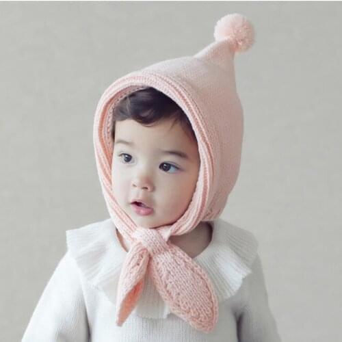 Winter hat baby toddler child baby knit hat winter warm wool hat photography props cute hair ball cap