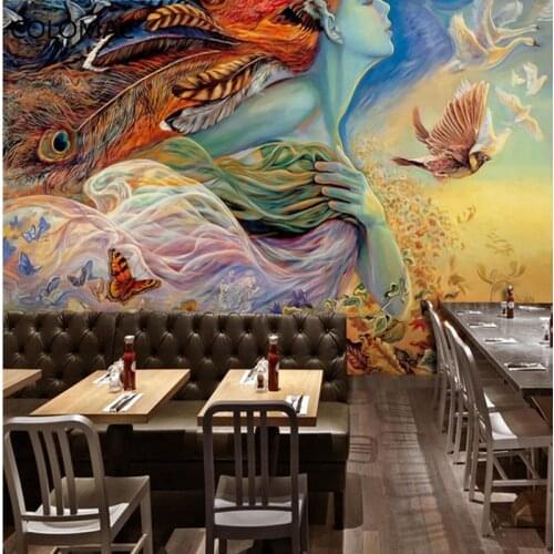 Colomac Custom Personality Retro Background Wallpaper Cafe Wallpaper 3d Stereo Mural Living Room Wall Decoration Drop Shopping