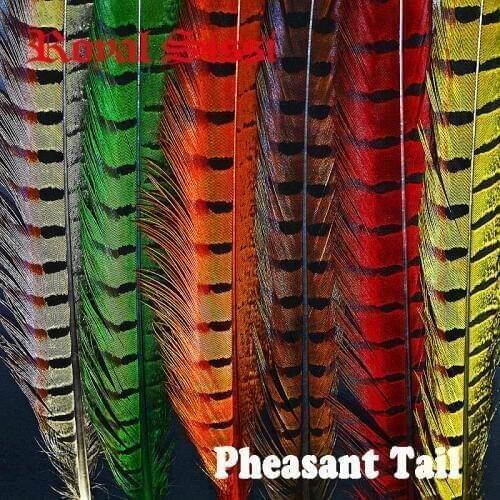 Royal Sissi 24pcs 6Colors set fly tying Pheasant tail Feathers 15'' Ringneck Tail long barbs for classic mayfly nymph pattern
