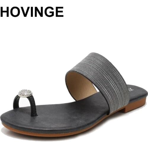 HOVINGE Flat Sandals, Comfortable and Soft Sole 2021 Sandals, Casual and Fashionable All-match Beach Slippers Womens Shoes