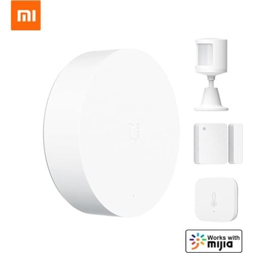 XIAOMI Smart Home Kit Gateway 3 Motion Sensor Door Window Sensor Temperature Humidity Sensor Wireless Switch Works with Mi Home