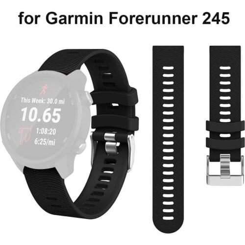 Sports Soft Silicone Replacement Watch Band Strap for Garmin Forerunner 245 Smart watch Bracelet Wearable accessories