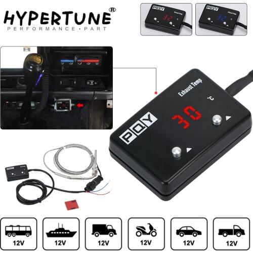 Car Exhaust Temp Gauge Exhaust Gas Meter Digital With Sensor EXT Temperature Meter Turbo for 4WD Hilux Patrol EGT HT-TAG06-QY