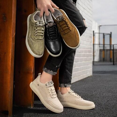 Fashion Men Shoes Genuine Leather Loafers Breathable lace up comfortable Oxfords Casual Shoes Men Sneakers shoes Bigger Size 46