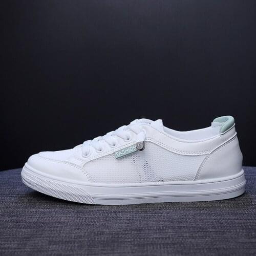 Womens shoes casual and comfortable through mesh fly woven large size fashion non-slip light elastic vulcanized white shoes