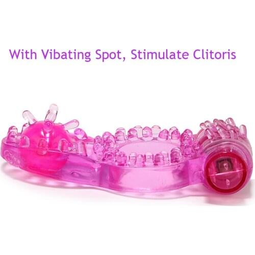 Butterfly Penis Vibrator Ring Delay Ejacualtion Clitoris Stimulate Elastic Silicone Sex Toys for Men Vibrating Ring