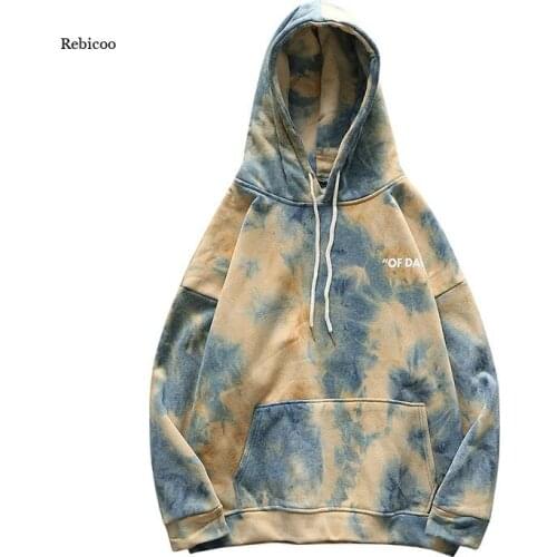 Women Hoodies Tie Dye Warm Sweatshirt Female Hoodie Tops Fashion Printed Hooded Tops Streetwear Pullovers Autumn Winter New