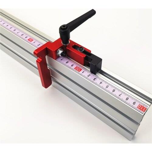 1Pc 75mm Height With T-tracks Stop Miter Gauge Table Saw Sliding Bracket Aluminium Profile Height Stopper Wood Working Tool