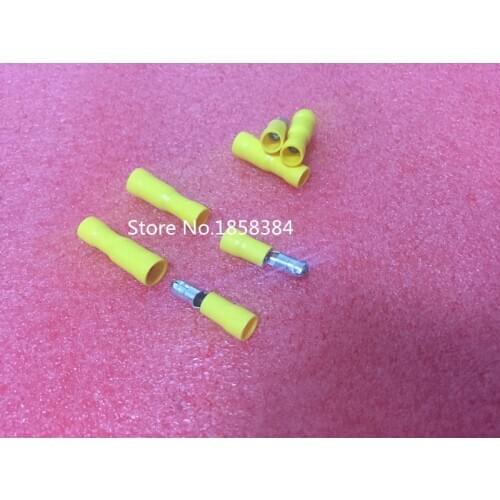 100pcs=(50Pairs) 6.3mm Yellow Female/Male Spade Insulated Electrical Crimp Terminal Connectors