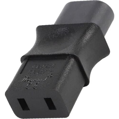 2-Pin Iec 320 C8 Male To Iec 320 C9 Female Ac Adapter 6A/250V Eu Industrial Power Converter