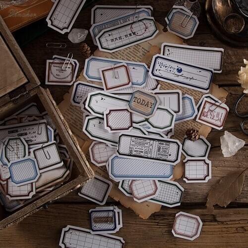 30pcs/bag Vintage Basic label Material Note Paper Junk Journal Diary Planner Scrapbooking Decorative DIY Craft paper