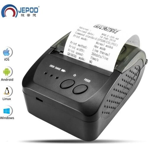 58mm 5809 Bluetooth Thermal Receipt Printer with Paper Carry Case hang on waist for Android IOS Iphone ipad ESC/POS