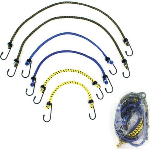 6pcs Outdoor Camping Tent Binding Rope Elastic Cord Clothesline Fixed Strap Luggage Packing Multi Tool Travel Hiking