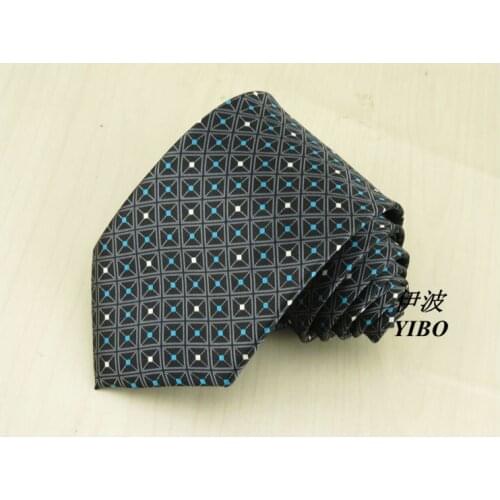 9cm Neck tie Blue and white dot gray grid 2014 new men business formal clothing black tie low price