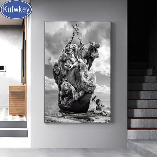 Tiger Monkey Lion Beer diamond painting full square round cross stitch diamond set mosaic black white 5d diamond embroidery