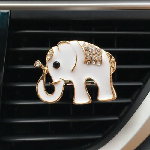 Auto Decor Animal Decorated Car Ornament Car Vent Clip Air Freshener Cute Gift Diamond Elephant Automobile Accessories Gift