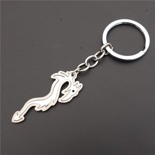 Dragon Keychains Fashion Animal Jewelry Accessories Personality Men Stainless Steel Inlaid Keyring
