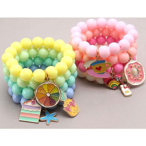 Candy Color Acrylic Pearl Beads Mobile Phone Chain Bracelet Women Short Crystal Cell Phone Pendant Lanyard Hold Strap Summer