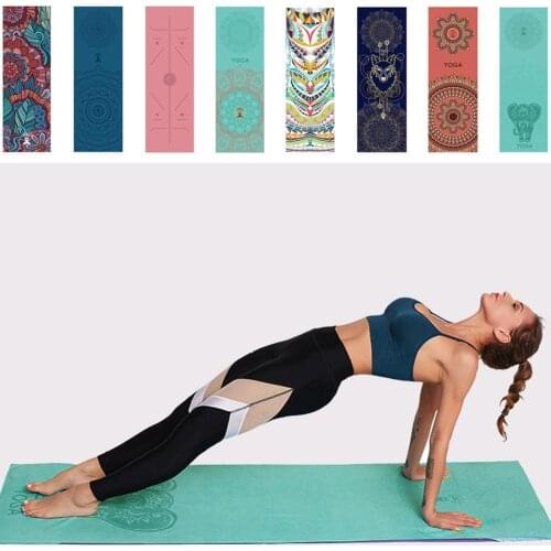 Printed Yoga Towel Digital Printing Double Layer Yoga Mat Cover Non-slip Blanket Portable Fitness Exercise Pilates Yoga Mat