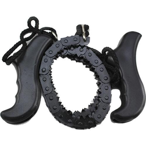 50CM Camping Emergency Survival Hand Gear Pocket Chain Saw ChainSaw Stainless Steel Teeth Wire Saw Telescopic Handle Tool